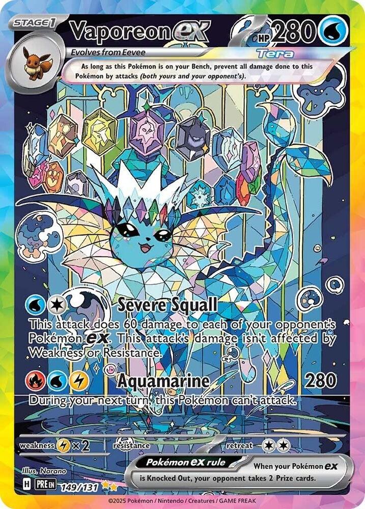 Pokemon | Vaporeon ex (149/131) [Scarlet & Violet: Prismatic Evolutions] | The Nerd Merchant