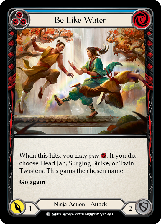 Flesh and Blood TCG | Be Like Water (Blue) [KAT025] (Outsiders Katsu Blitz Deck) | The Nerd Merchant