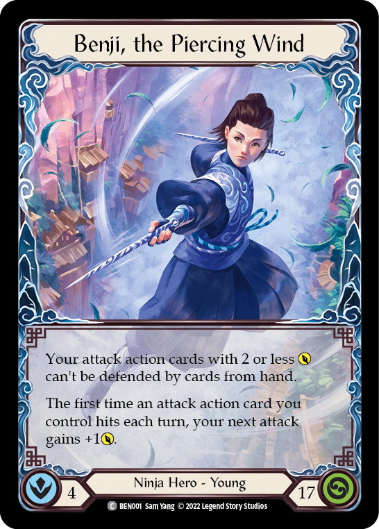 Flesh and Blood TCG | Benji, the Piercing Wind [BEN001] (Outsiders Benji Blitz Deck) | The Nerd Merchant