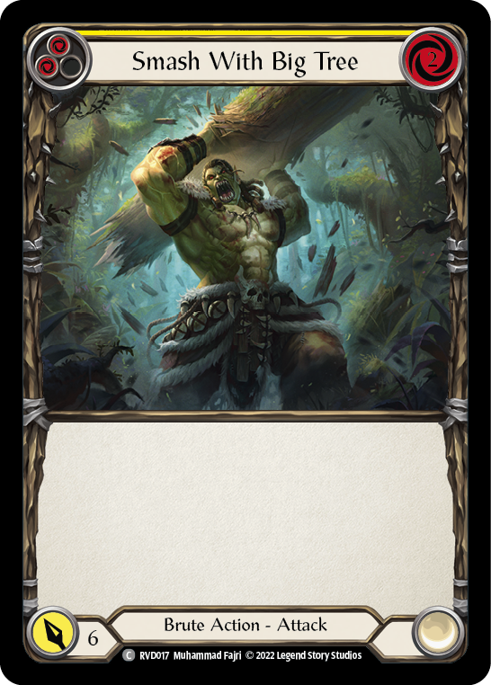 Flesh and Blood TCG | Smash With Big Tree (Yellow) [RVD017] (Classic Battles: Rhinar vs Dorinthea) | The Nerd Merchant