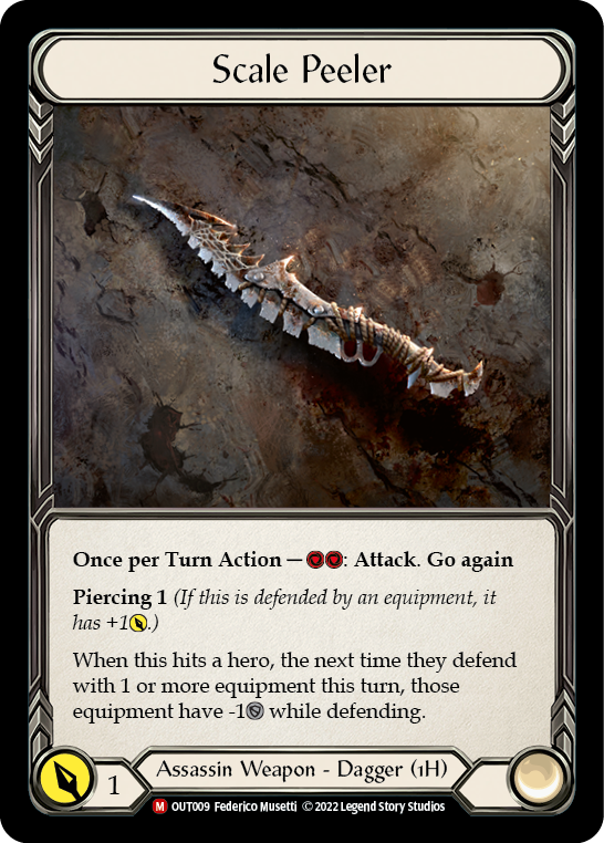 Flesh and Blood TCG | Scale Peeler [OUT009] (Outsiders)  Rainbow Foil | The Nerd Merchant