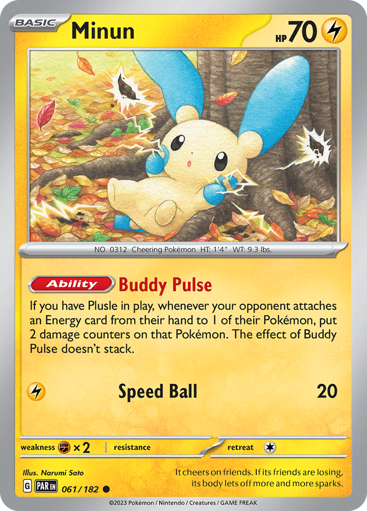 Pokemon | Minun (061/182) [Scarlet & Violet: Paradox Rift] | The Nerd Merchant