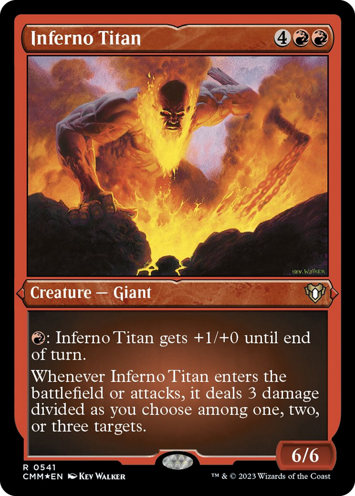 Magic | Inferno Titan (Foil Etched) [Commander Masters] | The Nerd Merchant