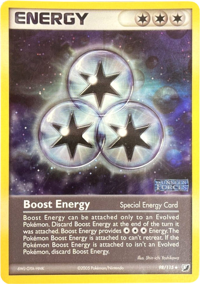 Pokemon | Boost Energy (98/115) (Stamped) [EX: Unseen Forces] | The Nerd Merchant