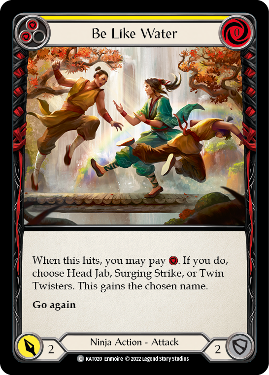Flesh and Blood TCG | Be Like Water (Yellow) [KAT020] (Outsiders Katsu Blitz Deck) | The Nerd Merchant