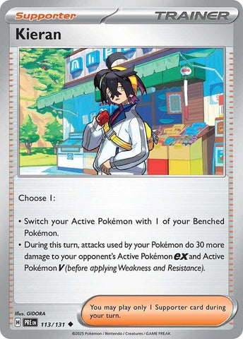 Pokemon | Kieran (113/131) [Scarlet & Violet: Prismatic Evolutions] | The Nerd Merchant