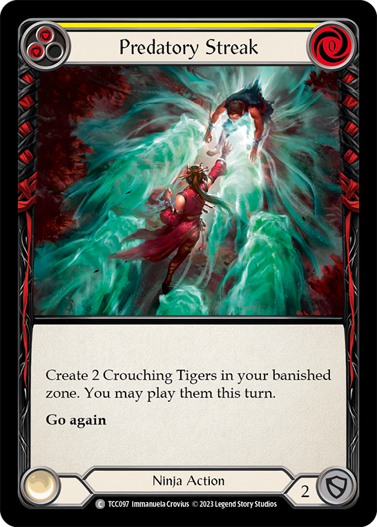 Flesh and Blood TCG | Predatory Streak (Yellow) [TCC097] (Round the Table: TCC x LSS) | The Nerd Merchant