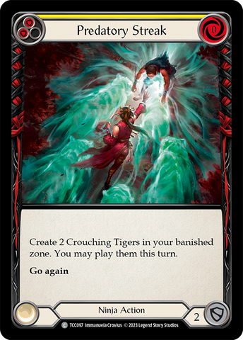 Flesh and Blood TCG | Predatory Streak (Yellow) [TCC097] (Round the Table: TCC x LSS) | The Nerd Merchant
