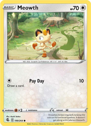 Pokemon | Meowth (199/264) [Sword & Shield: Fusion Strike] | The Nerd Merchant