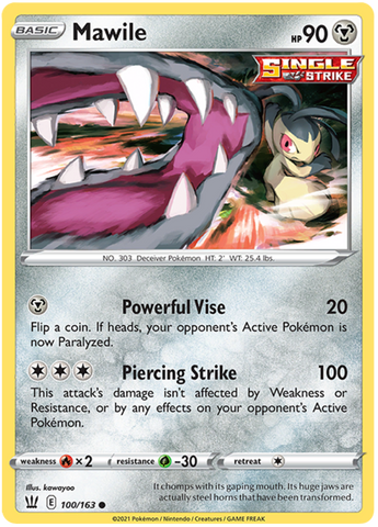 Pokemon | Mawile (100/163) [Sword & Shield: Battle Styles] | The Nerd Merchant