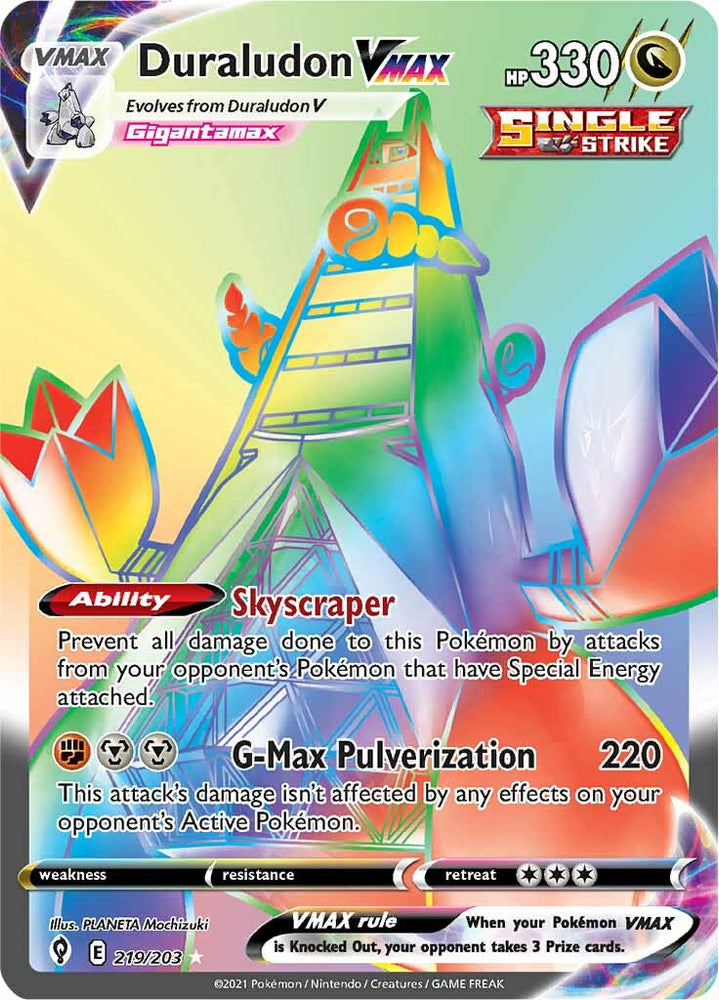 Pokemon | Duraludon VMAX (219/203) [Sword & Shield: Evolving Skies] | The Nerd Merchant