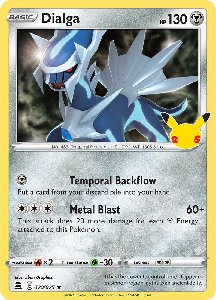Pokemon | Dialga (020/025) [Celebrations: 25th Anniversary] | The Nerd Merchant