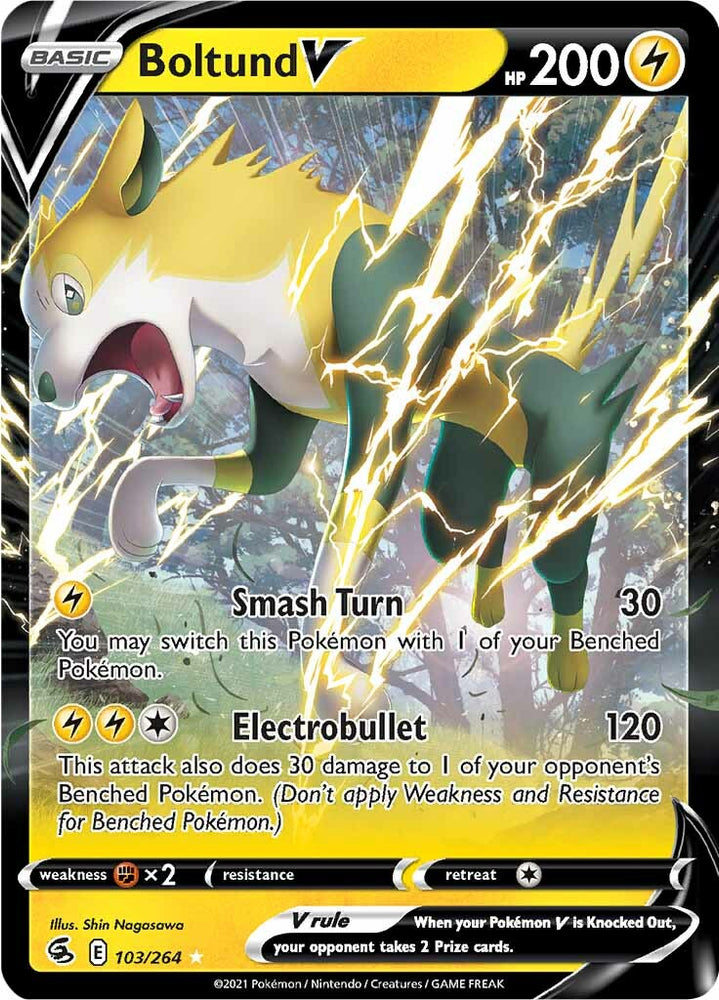 Pokemon | Boltund V (103/264) [Sword & Shield: Fusion Strike] | The Nerd Merchant