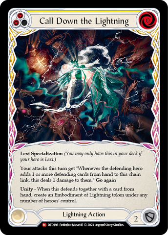 Flesh and Blood TCG | Call Down the Lightning [DTD198] (Dusk Till Dawn)  Rainbow Foil | The Nerd Merchant