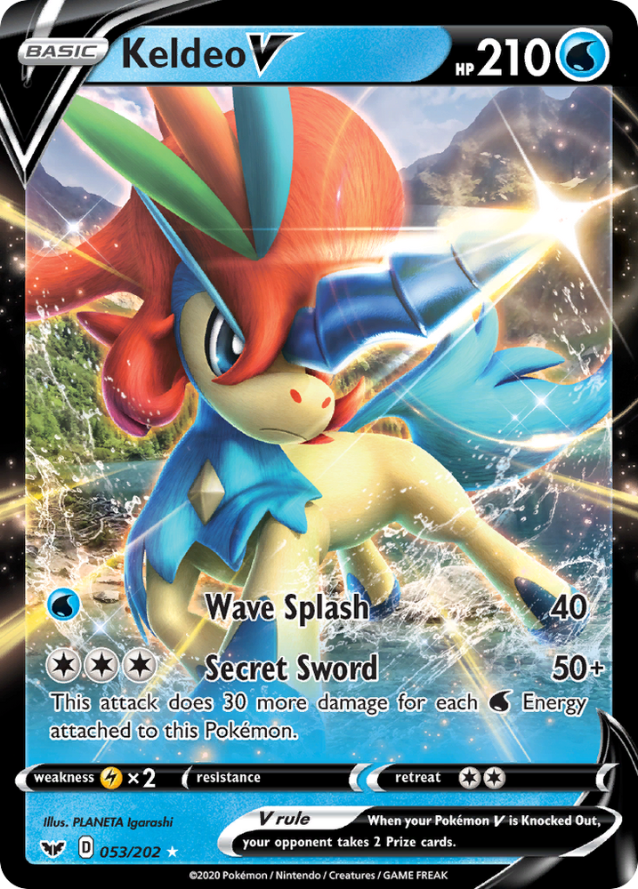 Pokemon | Keldeo V (053/202) [Sword & Shield: Base Set] | The Nerd Merchant