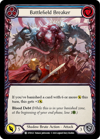Flesh and Blood TCG | Battlefield Breaker (Blue) [DTD123] (Dusk Till Dawn)  Rainbow Foil | The Nerd Merchant