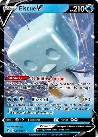 Pokemon | Eiscue V (055/192) [Sword & Shield: Rebel Clash] | The Nerd Merchant