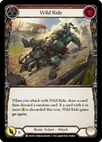 Flesh and Blood TCG | Wild Ride (Red) [RVD012] (Classic Battles: Rhinar vs Dorinthea) | The Nerd Merchant
