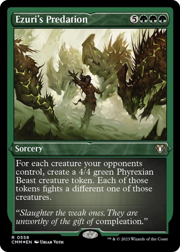 Magic | Ezuri's Predation (Foil Etched) [Commander Masters] | The Nerd Merchant
