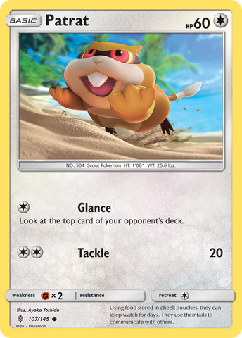 Pokemon | Patrat (107/145) [Sun & Moon: Guardians Rising] | The Nerd Merchant