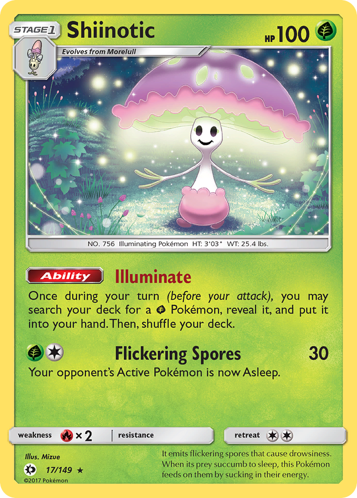 Pokemon | Shiinotic (17/149) [Sun & Moon: Base Set] | The Nerd Merchant