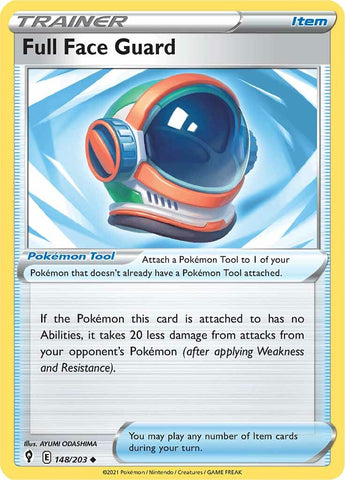 Pokemon | Full Face Guard (148/203) [Sword & Shield: Evolving Skies] | The Nerd Merchant