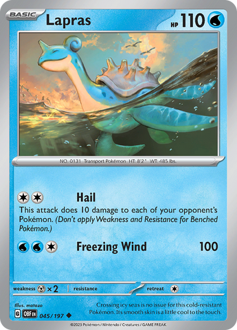 Pokemon | Lapras (045/197) [Scarlet & Violet: Obsidian Flames] | The Nerd Merchant