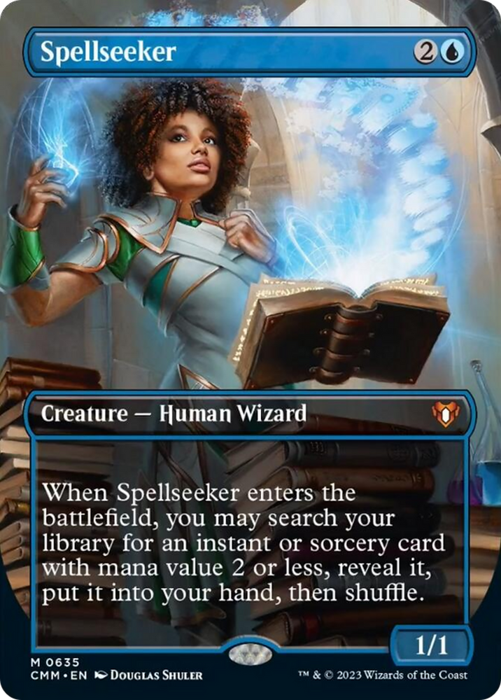 Magic | Spellseeker (Borderless Alternate Art) [Commander Masters] | The Nerd Merchant