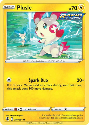 Pokemon | Plusle (089/264) [Sword & Shield: Fusion Strike] | The Nerd Merchant