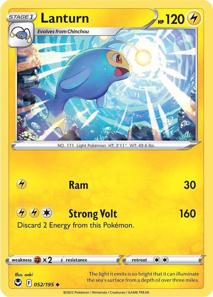 Pokemon | Lanturn (052/195) [Sword & Shield: Silver Tempest] | The Nerd Merchant