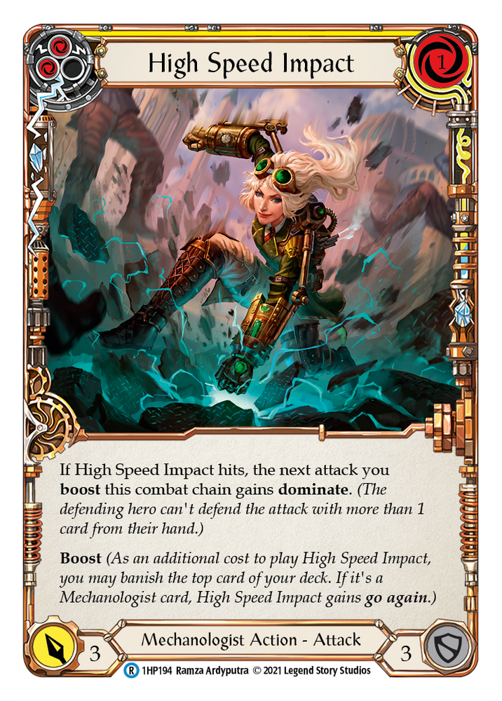 Flesh and Blood TCG | High Speed Impact (Yellow) [1HP194] (History Pack 1) | The Nerd Merchant