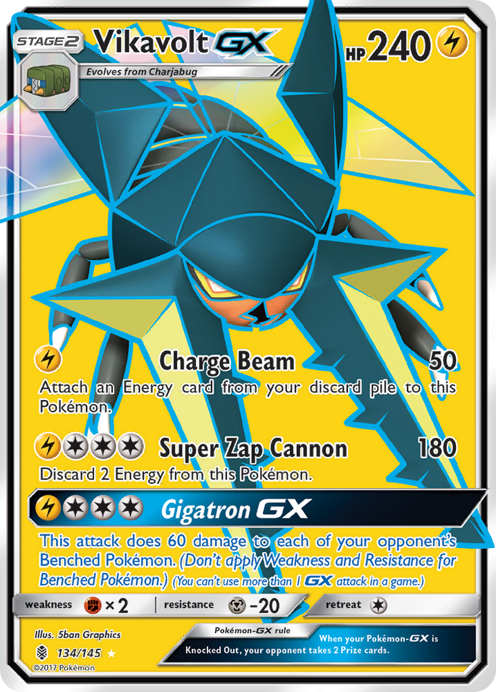 Pokemon | Vikavolt GX (134/145) [Sun & Moon: Guardians Rising] | The Nerd Merchant