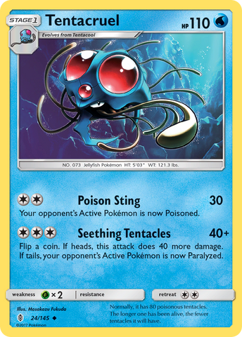 Pokemon | Tentacruel (24/145) [Sun & Moon: Guardians Rising] | The Nerd Merchant