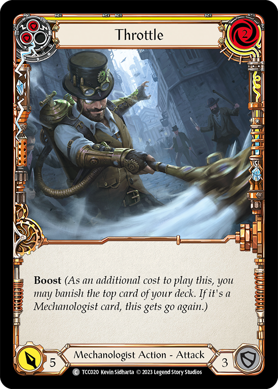 Flesh and Blood TCG | Throttle (Yellow) [TCC020] (Round the Table: TCC x LSS) | The Nerd Merchant