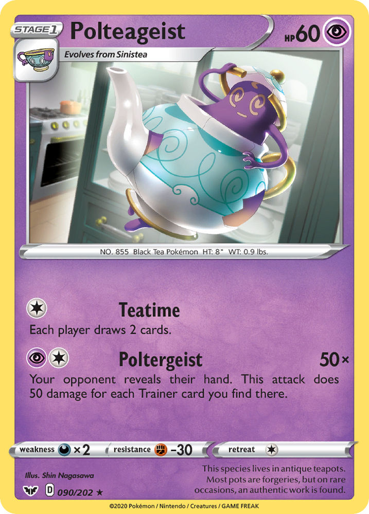 Pokemon | Polteageist (090/202) [Sword & Shield: Base Set] | The Nerd Merchant
