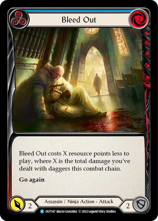 Flesh and Blood TCG | Bleed Out (Blue) [OUT147] (Outsiders) | The Nerd Merchant