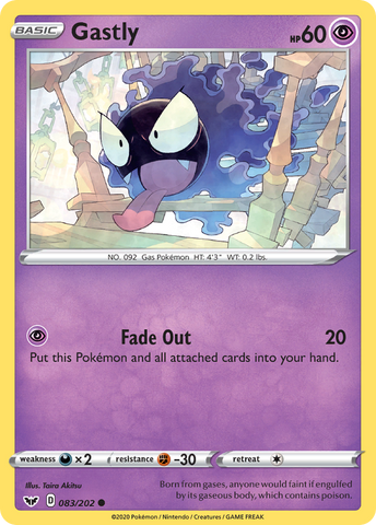 Pokemon | Gastly (083/202) [Sword & Shield: Base Set] | The Nerd Merchant