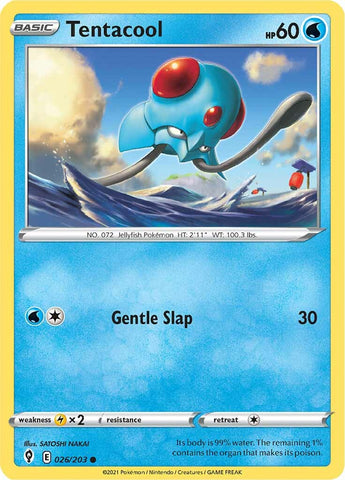 Pokemon | Tentacool (026/203) [Sword & Shield: Evolving Skies] | The Nerd Merchant
