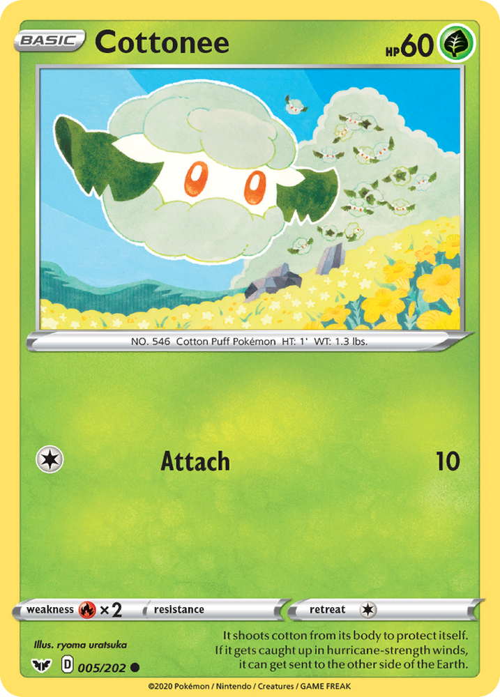 Pokemon | Cottonee (005/202) [Sword & Shield: Base Set] | The Nerd Merchant
