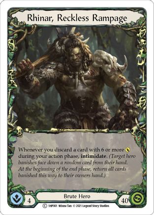Flesh and Blood TCG | Rhinar, Reckless Rampage [1HP001] (History Pack 1) | The Nerd Merchant
