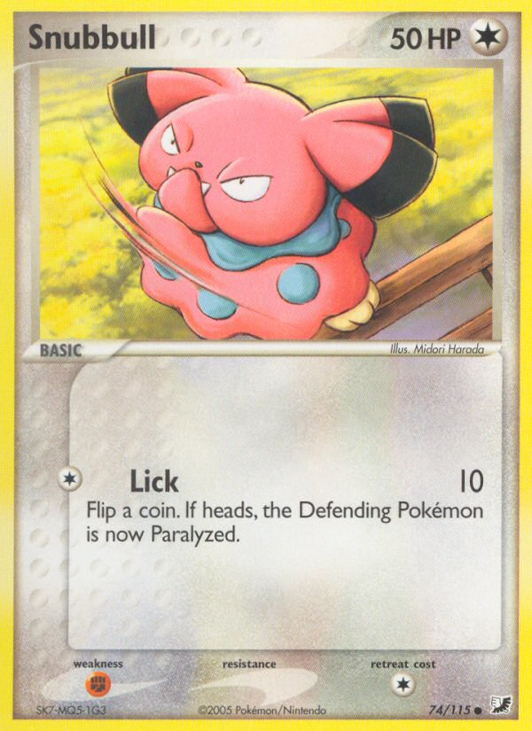 Pokemon | Snubbull (74/115) [EX: Unseen Forces] | The Nerd Merchant