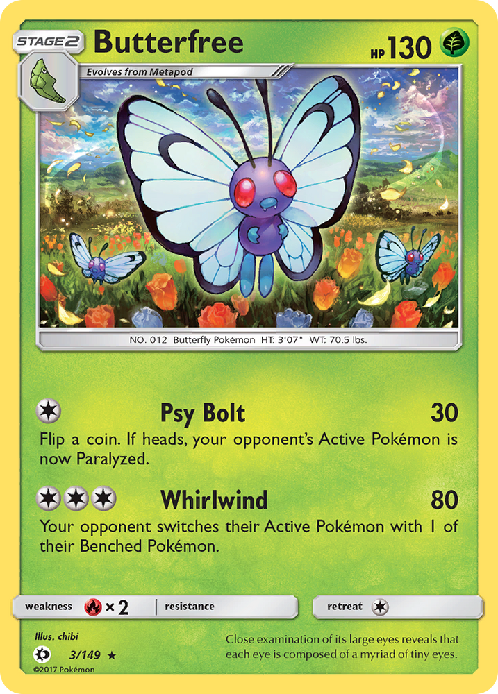 Pokemon | Butterfree (3/149) [Sun & Moon: Base Set] | The Nerd Merchant