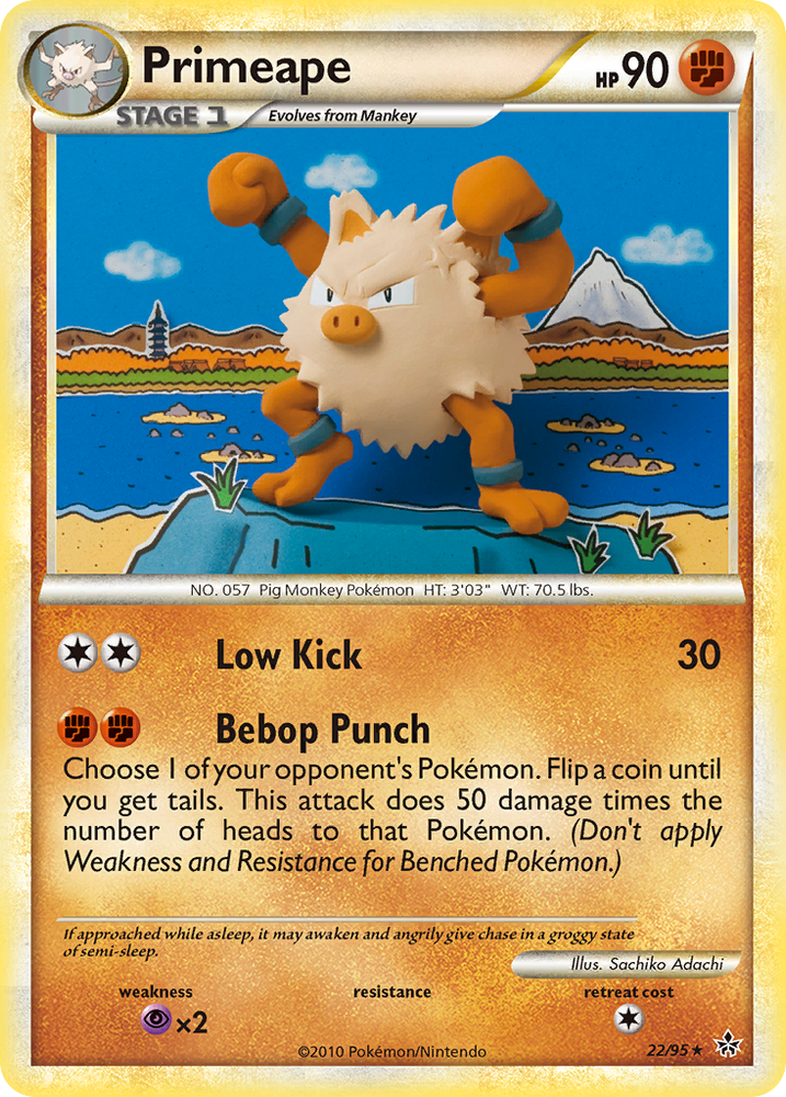 Pokemon | Primeape (22/95) [HeartGold & SoulSilver: Unleashed] | The Nerd Merchant