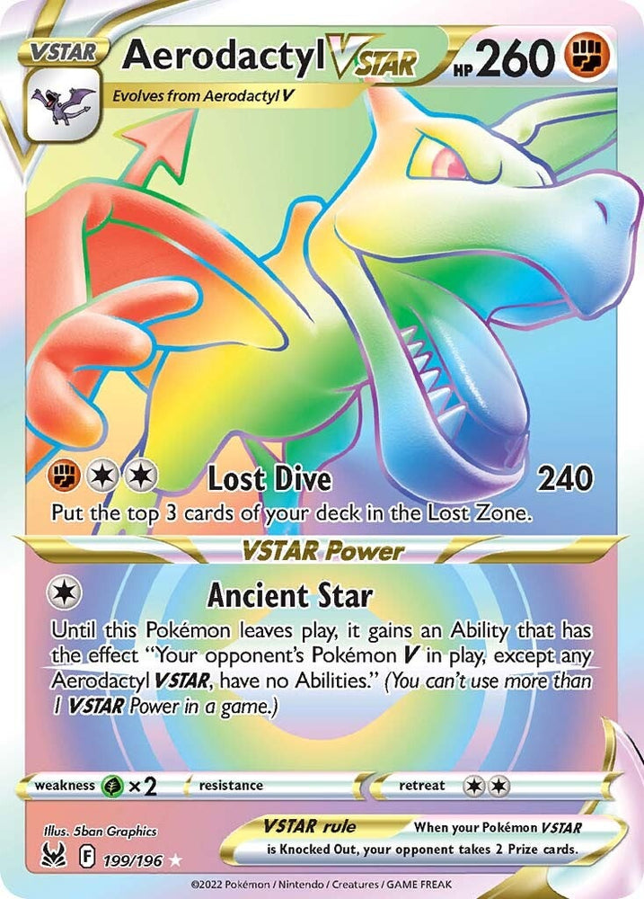 Pokemon | Aerodactyl VSTAR (199/196) [Sword & Shield: Lost Origin] | The Nerd Merchant