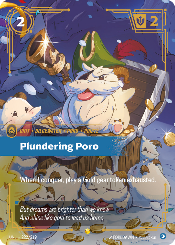 Plundering Poro (Overnumbered) (Foil) - Unleashed (222/219)
