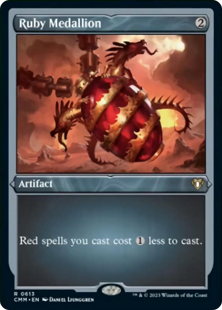 Magic | Ruby Medallion (Foil Etched) [Commander Masters] | The Nerd Merchant