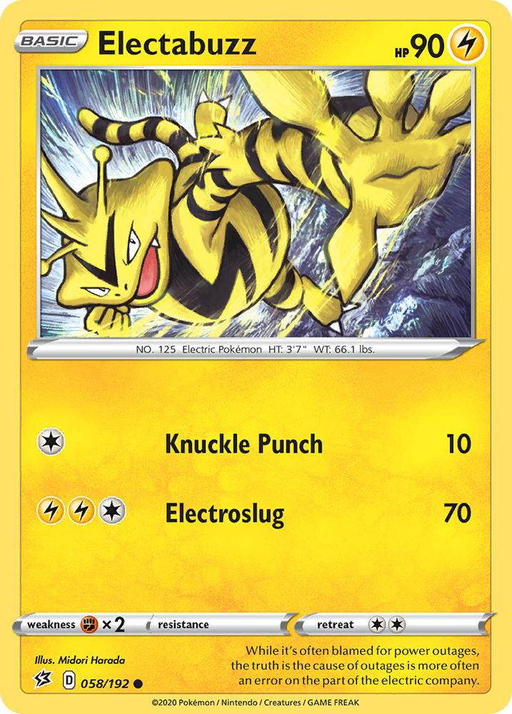 Pokemon | Electabuzz (058/192) [Sword & Shield: Rebel Clash] | The Nerd Merchant