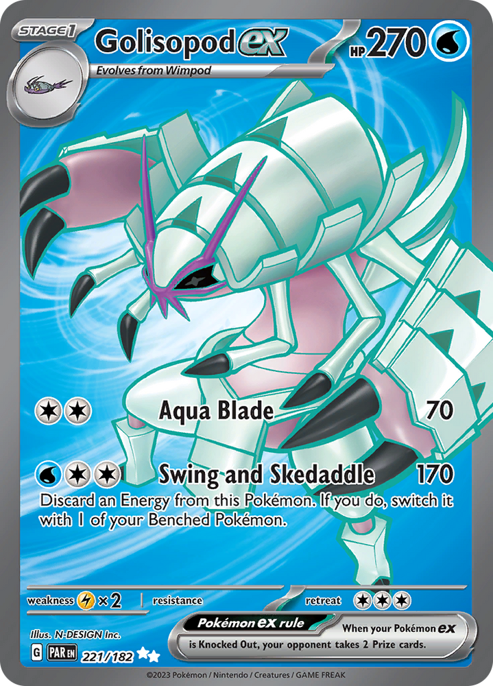 Pokemon | Golisopod ex (221/182) [Scarlet & Violet: Paradox Rift] | The Nerd Merchant