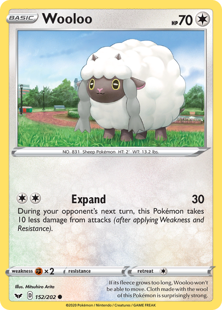 Pokemon | Wooloo (152/202) [Sword & Shield: Base Set] | The Nerd Merchant