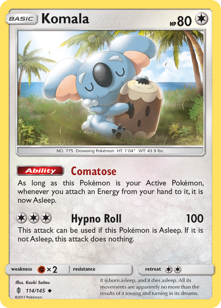 Pokemon | Komala (114/145) [Sun & Moon: Guardians Rising] | The Nerd Merchant